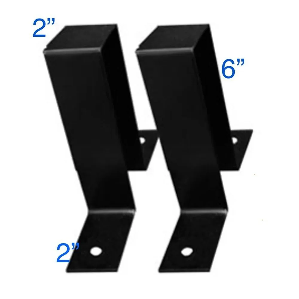 2”x6” Metal Support Bracket HEAVY Black Steel for DIY SHELF Mantle Rustic Decor
